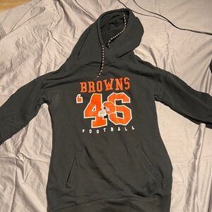 NFL Browns Black and Orange Hoodie